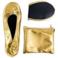 thumbnail image 1 of Chaussures Plates de Ballet Pliables Portables pour Femmes, Chaussons Enroulables pour Voyage Mariage, 1 of 4