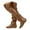 Brown, variant on Slouchy Thigh High Boots for Women Hidden Wedge Soft Leather Pull on Over the Knee Winter Tall Boots