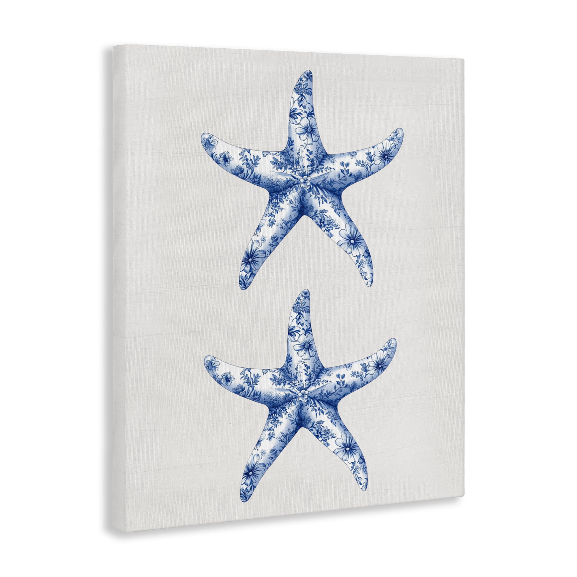 Vintage Toile Starfish Canvas Wall Art, design by Lettered and Lined