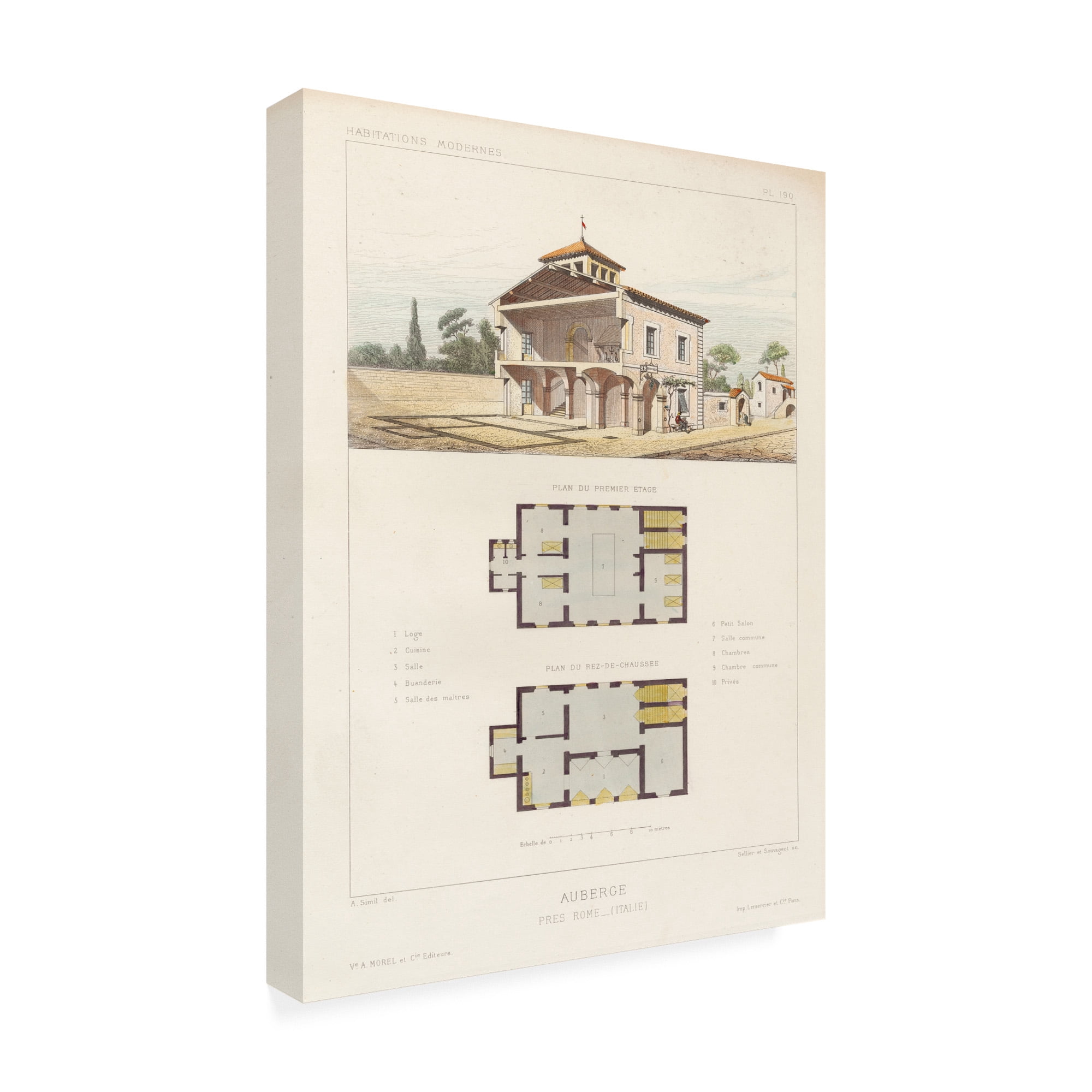 Trademark Fine Art 'Habitations Modernes IV' Canvas Art by A. Morel