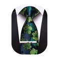thumbnail image 1 of Corbata Barry.Wang Floral Azul Marino y Verde 150 cm x 8.5 cm, 1 of 9