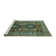 thumbnail image 2 of Ahgly Company Machine Washable Indoor Rectangle Persian Turquoise Blue Traditional Area Rugs, 2' x 4', 2 of 4