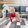 thumbnail image 6 of Memoryfield 4' x 6' Modern Geometric Patchwork Area Rug, Washable Low-Pile Non-Slip Soft Carpet, for Living Room, Bedroom, Gray/Beige, 6 of 7
