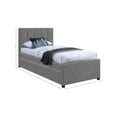 thumbnail image 3 of Meridian Furniture Hudson Grey Faux Leather Twin Trundle Bed, 3 of 9