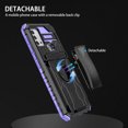 thumbnail image 5 of for Motorola Moto G30 Case - Heavy Duty Phone Holster with Belt Clip | with Kickstand | Shockproof, Dual Layer Protective | Drop Protection Hybrid Case for Motorola Moto G30,Purple, 5 of 9