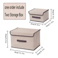 thumbnail image 3 of Cajas De Almacenamiento Plegables De Lino De Alta Calidad 2pcs Zefei Wu 9024735056119, 3 of 5