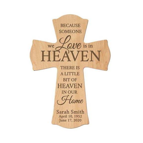 LifeSong Milestones 8x11.25in Black Wall Cross_Because Someone We