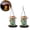 2pc, variant on Durable Bird Feeders for Outdoors, Hanging Solar Bird Feeder with LED Light, Hollow Projection Lamp Bird Baths for Outdoor Garden Yard Decor