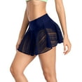 thumbnail image 3 of Charmo Womens Swimming Skirt Build-in Bries Hollow Out Bikini Bottom Solid Color, 3 of 7