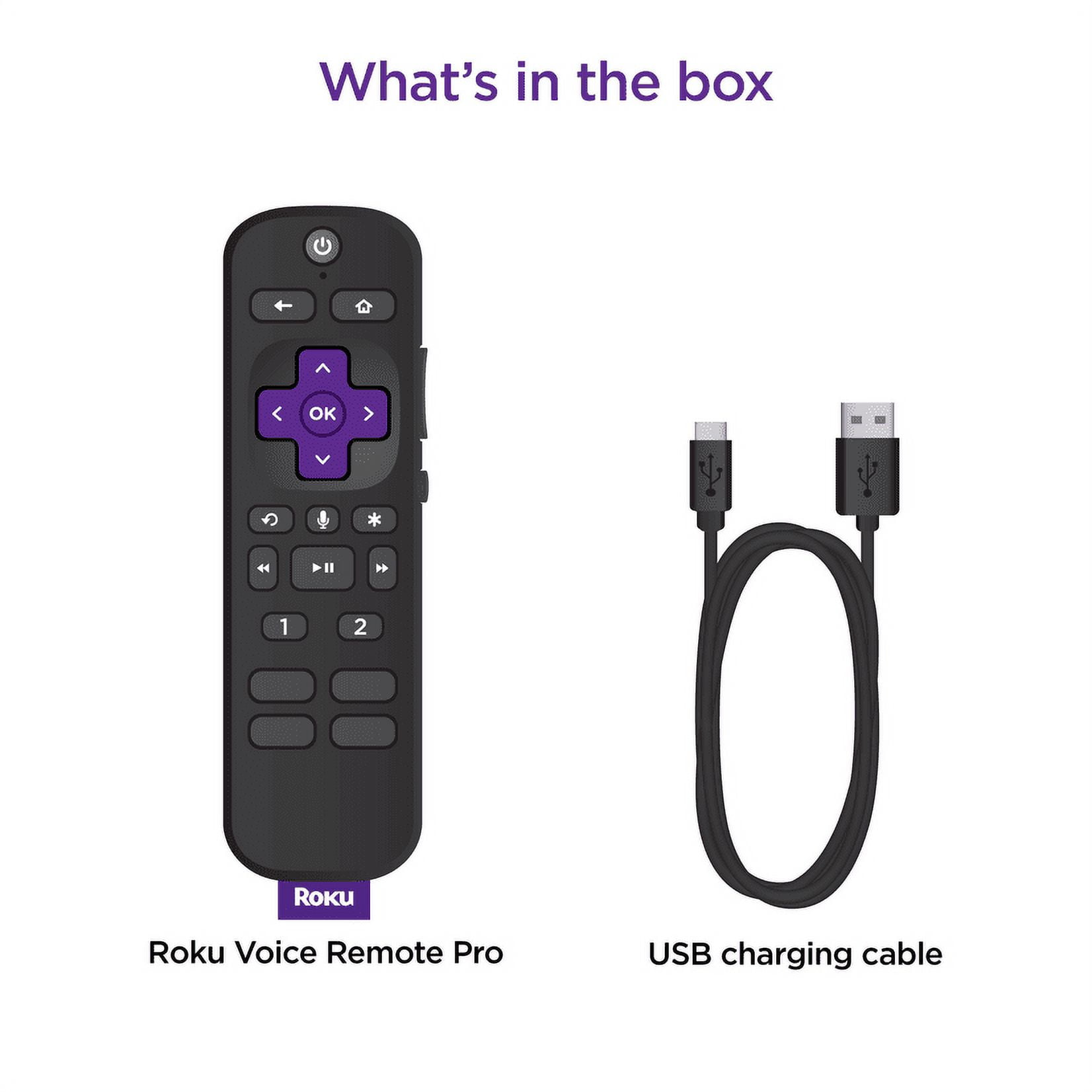 Roku Audio Pro 4K / 2160p with TV Control, Lost Remote Finder, Private Listening and Hands-Free Voice Controls, Shortcut Buttons, RCS01R, 1 Pack