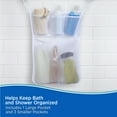 thumbnail image 3 of Kenney®4-Pocket Hanging Mesh Suction Shower Organization Caddy, White, 3 of 5
