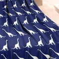 thumbnail image 3 of DarkBlue White Dinosaurs Silhouettes Pattern Blanket,Comfortable Soft Flannel Throw Blanket,All Season,Warm Lightweight Blankets for Sofa Bed Couch Living Room Chair,30"x40", 3 of 4