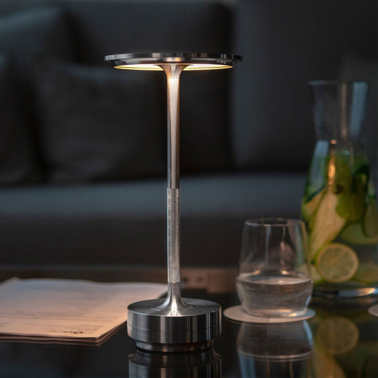 Wovilon Led Charging Desk Lamp Japanese Retro Restaurant Clear Bar Bar Night Light Dimming Atmosphere