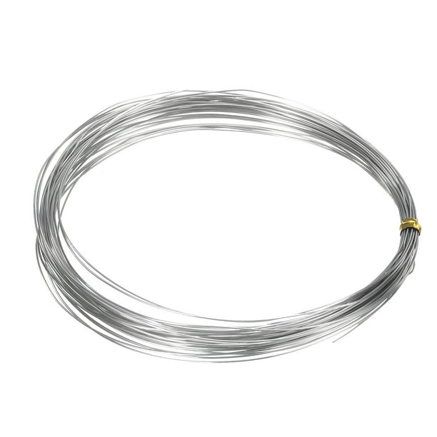 Alambre de acero inoxidable de 24 Gauge 0.5mm 10m/33 pies suave para manualidades, alambre artístico para fabricación de joyería, enhebrado, suministros de manualidades, plata