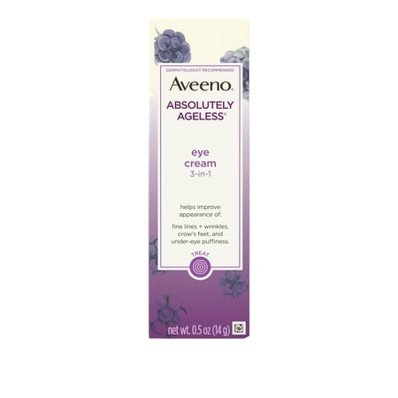Aveeno Absolutely Ageless Anti-Wrinkle Eye Cream for Wrinkles with Blackberry Complex, .5