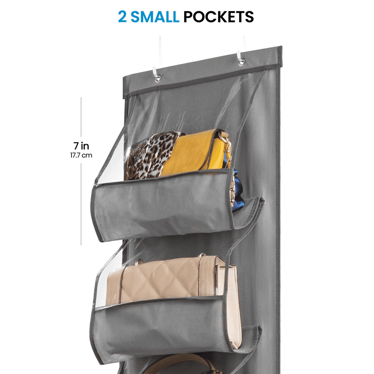 Over The Door Purse Organizer & Storage Handbag Organizer with 6 Deep  Pockets