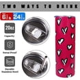 thumbnail image 6 of Valentine Tumbler Valentine‘s Day Gifts for Wife Girlfriend Bride 20oz Heart Skinny Tumbler With Lid and Straw Insulated Stainless Steel Valentine Travel Mug Wine Cups, 6 of 6