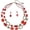 NK_10370_Red, variant on 2 Strand Statement Choker Shell Necklace and Earring Set for Women Gift