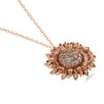 thumbnail image 5 of Collier Pendentif Tournesol en Diamant en Or Rose 14 K (0,19 Ct), 5 of 5