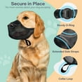 thumbnail image 4 of SUTENGDA Dog Muzzle for Large Medium Small Dogs  Mesh Muzzle for Dog to Prevent Biting Chewing Licking Eating  Soft Dog Muzzle with Front Opening Design for Drinking Panting (Black  L), 4 of 8
