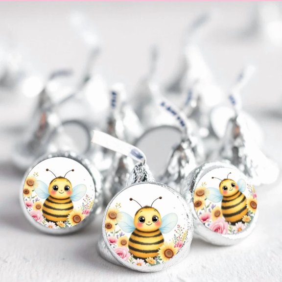 Bee Baby Shower Labels For Kisses Candy Bar Party Favor 1St Birthday Decoration