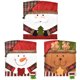 thumbnail image 4 of Toystoory Funda trasera de silla de tela de franela de muñeco de nieve de Papá Noel, fundas de asiento suaves y lisas para el hogar, decoración Kits de decoración para fiestas Papa Noel Toystoory HA009740-01B, 4 of 6