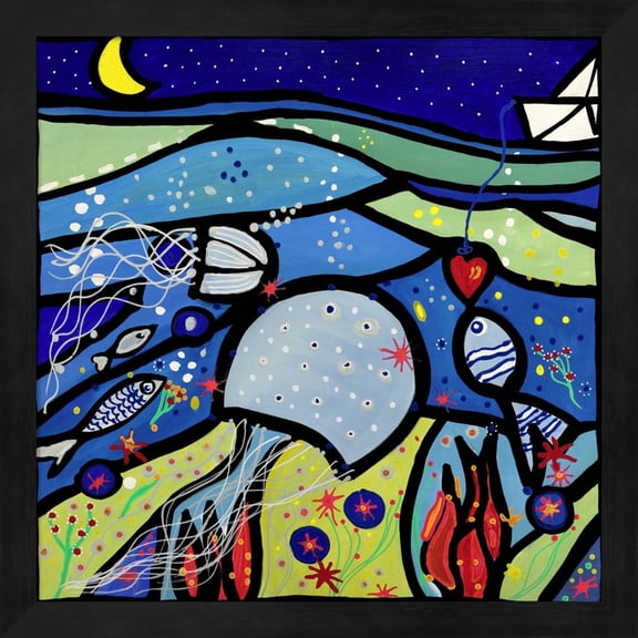 La Medusa Innamorata by Wallas, Framed Wall Art, 13.25W x 13.25H