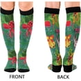 thumbnail image 2 of FREEAMG Knee High Socks Watercolor Christmas Theme Compression Warm Stockings for Women, Running, Nurse, Medical 1PC, 2 of 7