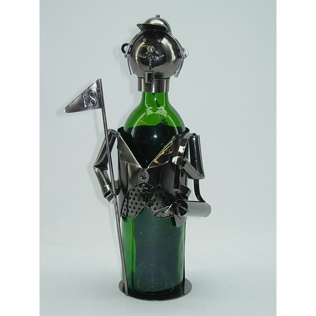 Metal wine bottle holder characters hotsell