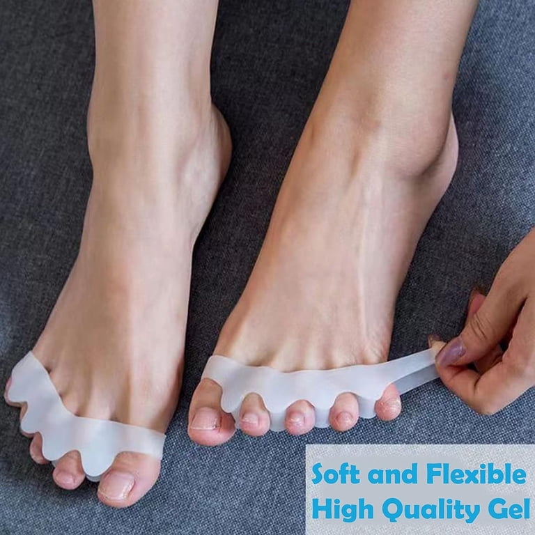 Gel Toe Separators (Pair) - Hammer Toe Straightener & Bunion Relief Corrector