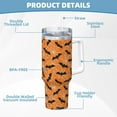 thumbnail image 5 of Halloween Spider Web Bat 40 oz Tumbler with Handle and Straw Lid, Stainless Steel Insulated Travel Coffee Mug, Vacuum Insulated Water Bottle for Home, Office, Car, Keep Hot/Cold for Hours, 5 of 6