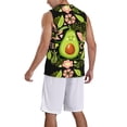 thumbnail image 5 of Gaeub Avocado Keep Calm Men's Mesh Basketball Jersey, Quick-Drying Sleeveless Top S-4XL, Loose Muscle Tank Top -Small, 5 of 9