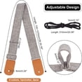 thumbnail image 2 of 2 Colors 28-50 Inch Adjustable Guitar Strap 1.5 Inch Wide Cotton Guitar Strap with Genuine Leather End for Acoustic Electric Bass Guitar Musical Instrument Accessories, 2 of 5