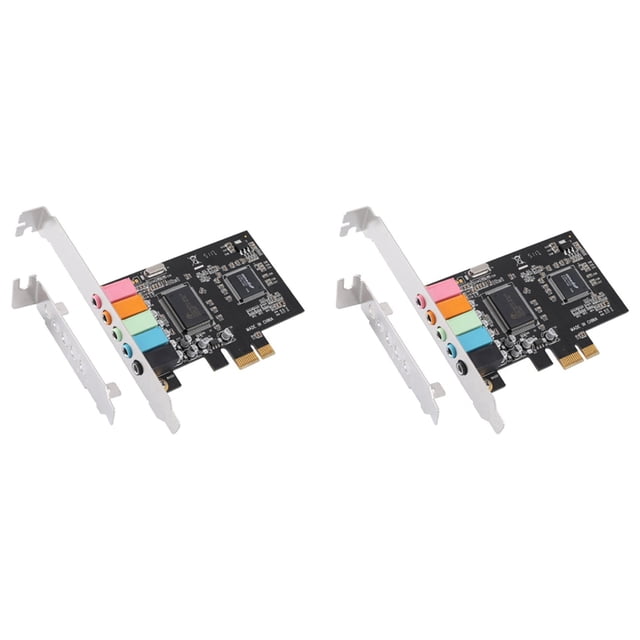 2X Tarjeta de Sonido PCIe 5.1, Tarjeta Envolvente PCI Express Audio Estéreo 3D con Alto Rendimiento de Sonido Tarjeta de Sonido para PC Chip CMI8738