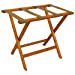 thumbnail image 3 of Wooden Mallet LR-MOTAN Deluxe Straight Leg Luggage Rack in Medium Oak with Tan Webbing, 3 of 3