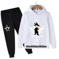 thumbnail image 4 of Conjunto de sudadera y pantalones con capucha para niños, 2 piezas, ropa de abrigo de Anime Goku, regalo para niños, 4 of 5