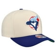 thumbnail image 3 of Men's Mitchell & Ness  Cream Toronto Blue Jays Coop Stretch-Snapback Hat, 3 of 4