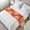 Orange, variant on Coral Navy Blue Bed Runner, Satin Bed Throw Runner for Queen Size Beds, Coastal Ocean Marine Nautical Beach Decorative Bedding Scarf for Bedroom Hotel Wedding Room Guestrooms 94"x20"
