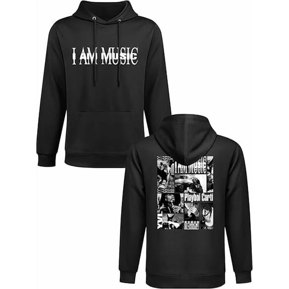 Playbois Rapper Merch Cartis Hoodie I Am Album Music Concert Fashion Sweatshirt for Music Fans Lovers