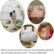 Wedding Arch Backdrop Stand Set of 3 (7.2FT, 6.6FT,5.9FT), Balloon Arch Stand, Metal Arch Backdrop Stand for Wedding Ceremony, Birthday Party, Bridal Baby Showers, Balloon Arch Frame Gold