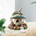 thumbnail image 4 of Easter Bunny Mushroom Cabin 2D Decor - Cute Egg-Themed Home Ornament, Christmas & Valentine's Day Preppy Accent, Festive Easter Tabletop & Shelf Decor, Durable Acrylic Flat Decoration for Spring, A, 4 of 6