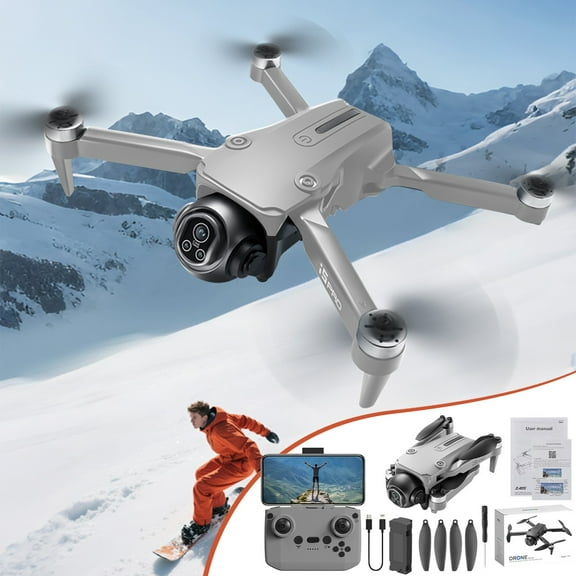 Gifts Ideas New Foldable Drones Brushless Motor Drone with 1080P Camera 2.4G WIFI FPV RC Quadcopter with Headless Mode Follow Me Altitude Hold Obstacle Avoidance Toys Gifts for Kids Adults