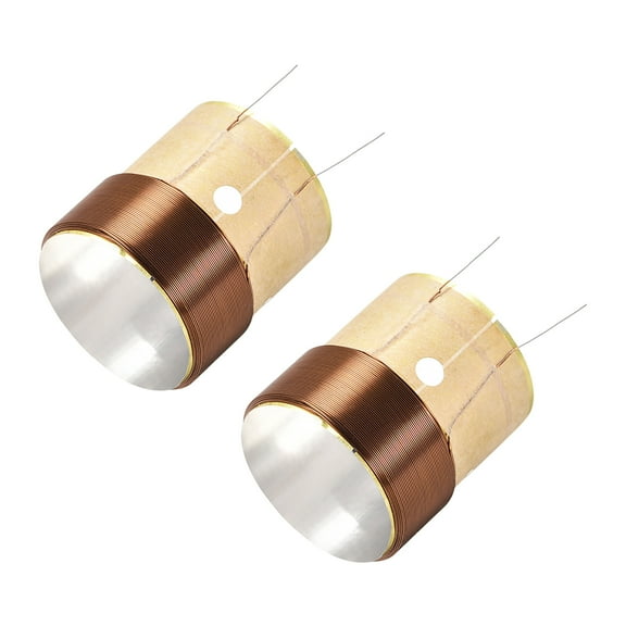 Unique Bargains 2pcs 25.5mm 1" Woofer Voice Coil 4 Layer Round Copper Wire Bass Speaker Audio Replacement