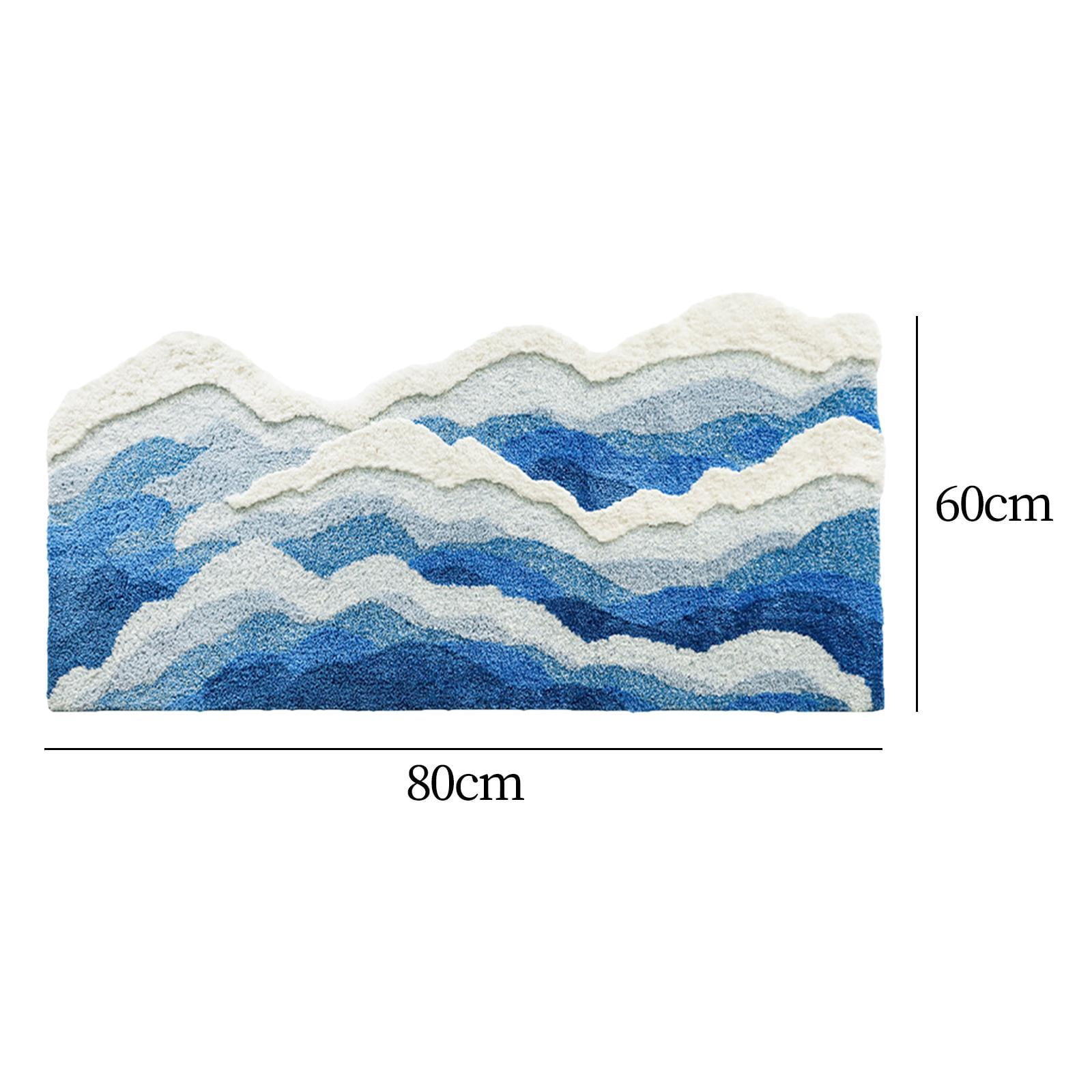 CarpNettore Transparent Fish Tank Rug Small Round Aquarium Bowl Vase for Office Home Decor Non Slip Carpet Nursery Ocean Entrance Bedroom