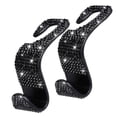 thumbnail image 3 of de cristal brillante para asiento trasero de coche, colgador de asiento para mujer, ahorro de espacio para los ojos. Negro kusrkot Suspensión de reposacabezas de coche, 3 of 5
