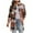 Orange, variant on jobturf Jackets for Women Fall Spring Fashion Plaid Shacket Casual Loose Long Sleeve Open Front Cardigan Holiday Lightweight Coats