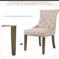thumbnail image 6 of Contemporary Accent Chair, Fabric Tufted Upholstered Dining Chairs Set of 4, Dining Room Chairs with Nailhead Trim&Solid Wood Legs, Classic Leisure Chair for Livingroom, Bedroom, Beige, W12206, 6 of 8