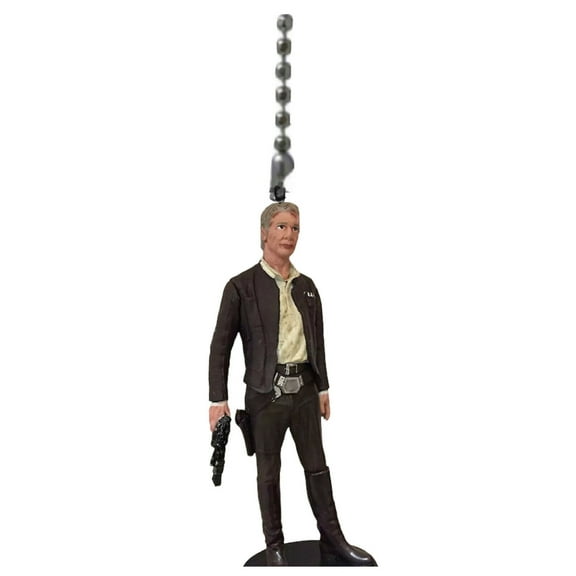 Han Solo Fan Lamp Light Pull OOAK Star Wars Force Awakens Pvc 3" Figure Figurine