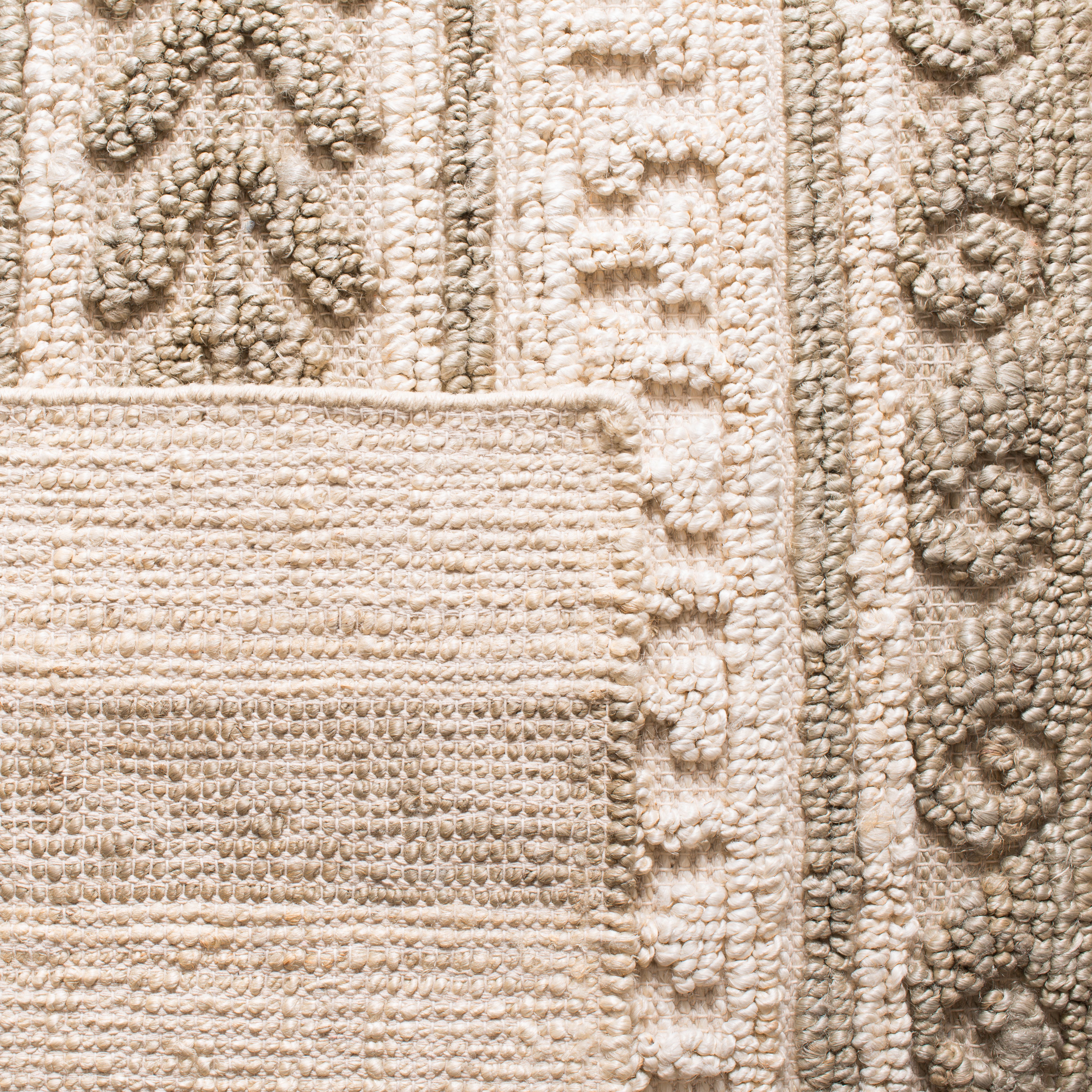 SAFAVIEH Natural Fiber Sonam Striped Area Rug, Green/Ivory, 8' x 10'