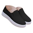 thumbnail image 3 of XIMIN Women Slip on Casual Loafers Sneaker Retro Traditional Breathable Lightweight Black White Casual Simple Softy Shoes for Running Walking Sport, 3 of 9